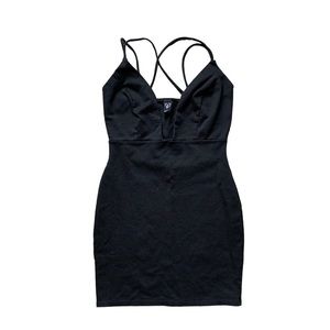 Windsor Black Bodycon Spaghetti Strap Mini Dress S
